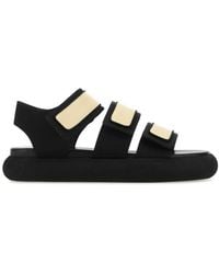 Neous - Two Tone Fabric And Leather Octans Sandals - Lyst