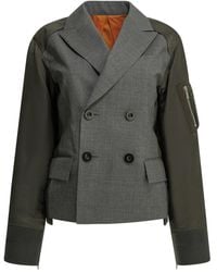 Sacai - "X Nylon" Blazer - Lyst