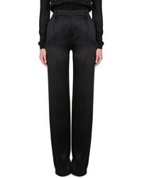 Saint Laurent - Satin Flared Pants - Lyst