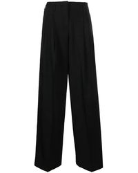 Golden Goose - "Golden W's" Pant Wide Leg Light Dry Wool Gabardine - Lyst