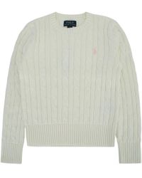 Polo Ralph Lauren - Kids Cable Knit Crewneck Sweater Pullover - Lyst