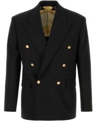 Versace - Black Wool Blazer - Lyst