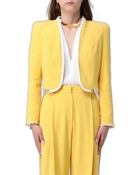 Elisabetta Franchi - Bolero Jacket With Trim - Lyst
