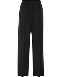 Brunello Cucinelli - Stretch Virgin Wool Fluid Trousers - Lyst