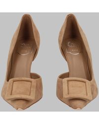 Roger Vivier - Suede Pointed-Toe Buckle Pumps - Lyst