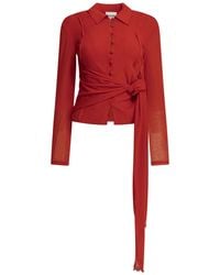Ganni - Polo Shirt With Buttons - Lyst
