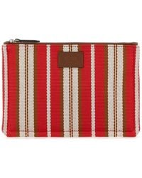 Fendi - Embroidered Canvas Signature Pouch - Lyst