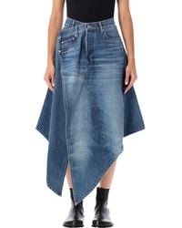 JW Anderson - Drop Front Denim Skirt - Lyst