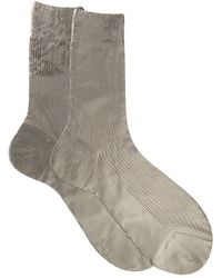Maria La Rosa - One Ribbed Laminated Socks - Lyst