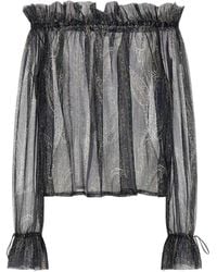 Saint Laurent - Lurex Blouse - Lyst
