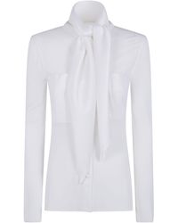 Courreges - Courregès Satin Scarf Collar Jersey Shirt - Lyst
