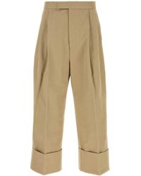 Thom Browne - Beige Cotton Wide-leg Pant - Lyst