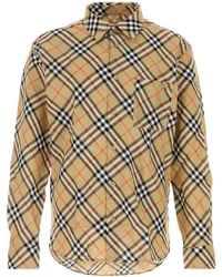 Burberry - Embroidered Linen Shirt - Lyst