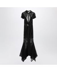 The Attico - Semisheer Lace Midi Dress - Lyst