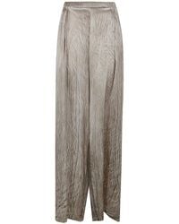 Avant Toi - Crumpled Effect Silk Palazzo Pants - Lyst