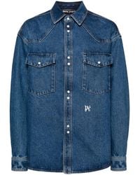 Palm Angels - Monogram Denim Shirt - Lyst