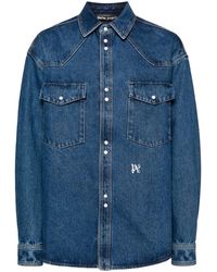 Palm Angels - Monogram Denim Shirt - Lyst