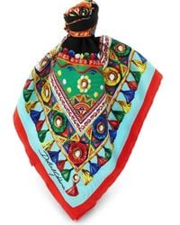 Dolce & Gabbana - Dolce & Gabbana Silk Scarf - Lyst