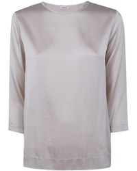 Rossopuro - 3/4 Sleeve Silk Blouse - Lyst