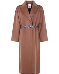 Semicouture - Double Wool Long Coat - Lyst