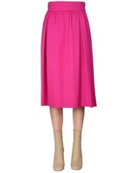 Moschino - Flared Midi Skirt - Lyst