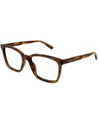 Saint Laurent - Sl 672 003 Optical Frames Acetate Transparent Squared - Lyst