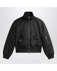 Frankie Shop - Short Storm Technical Fabric Bomber Jacket - Lyst