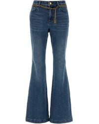 MICHAEL Michael Kors - Michael By Michael Kors Flare Jean W/ Chain Belt - Lyst