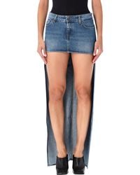 7 For All Mankind - Asymetric Mini Skirt Midtown - Lyst