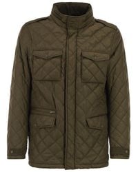 Herno - Field Jacket With Diamond Quilting - Lyst
