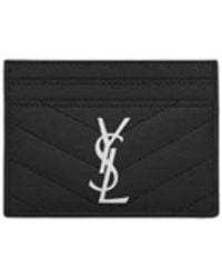 Saint Laurent - Cassandre Matelassé Card Holder - Lyst