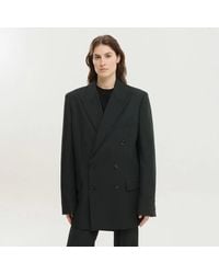 1989 STUDIO - Dark Double-Breasted Blazer - Lyst