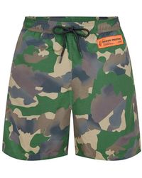 Heron Preston - Camouflage Logo Patch Swim Shorts - Lyst