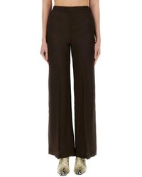 Aspesi - Wide-Leg Viscose Pants - Lyst