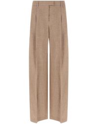 Brunello Cucinelli - Linen Flared Pants - Lyst