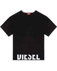DIESEL - Uftee-Sport-Cropped-T-Shirt - Lyst