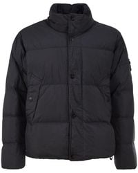 Stone Island - Garment Dyed Crinkle Reps Ny Down Jacket With Duck Down Padding - Lyst
