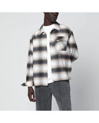 Represent - Milkcolored Flannel Checked Shirt - Lyst