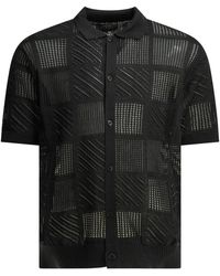 Beams Plus - Cotton Nylon Spandex Textured Knit Button-Down Polo Shirt - Lyst