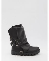 Dolce & Gabbana - Dolce & Gabbana Rubber And Leather Boots - Lyst