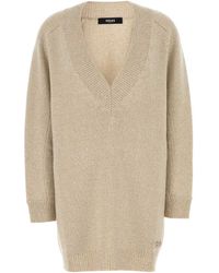 Versace - Melange Wool Blend Sweater Dress - Lyst