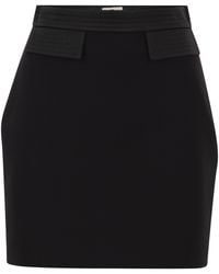 Elisabetta Franchi - Mini Skirt With Tailored Waist Detailing - Lyst