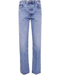 FRAME - "The Vertical" High Rise Straight Leg Jeans - Lyst
