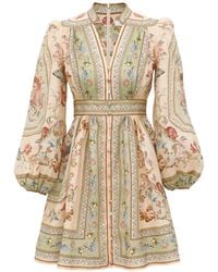 Zimmermann - Roselight Plunge Mini Dress - Lyst