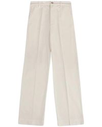Fay - Off- Front Pleats Trousers - Lyst