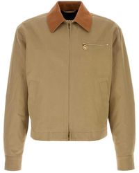 Versace - Cappuccino Cotton Jacket - Lyst