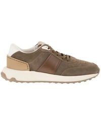 Tod's - Suede Leather Trainers - Lyst