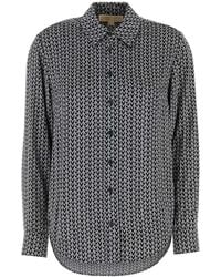 MICHAEL Michael Kors - Embroidered Satin Shirt - Lyst