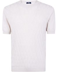 Barba Napoli - Embroidered Fancy Round Neck Sweater - Lyst