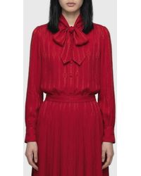 Gucci - Interlocking G Chain Silk Jacquard Shirt - Lyst